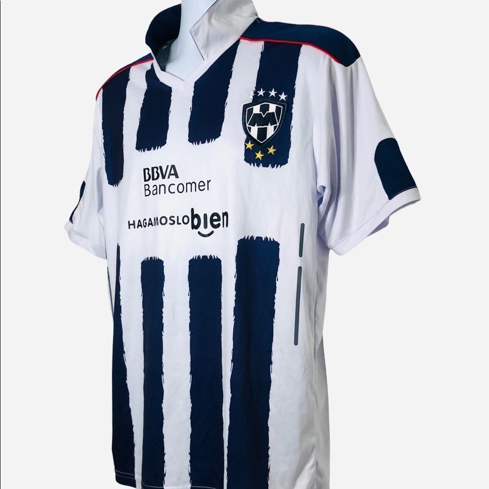 Rayados de Monterrey Mexico Team Jersey Soccer Futbol #18 Sz Medium BBVA.